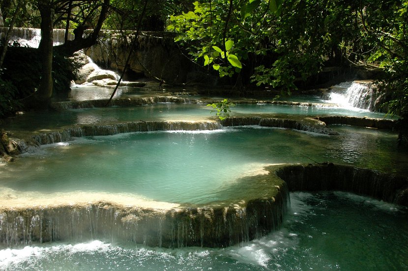 topaz green pools at Kuang Si Falls 