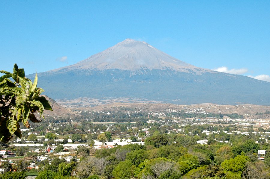 Popocatepetl, an active volcano in Puebla