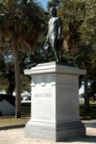 Statue of William Moultrie in White Point Gardens, a public park at the Battery